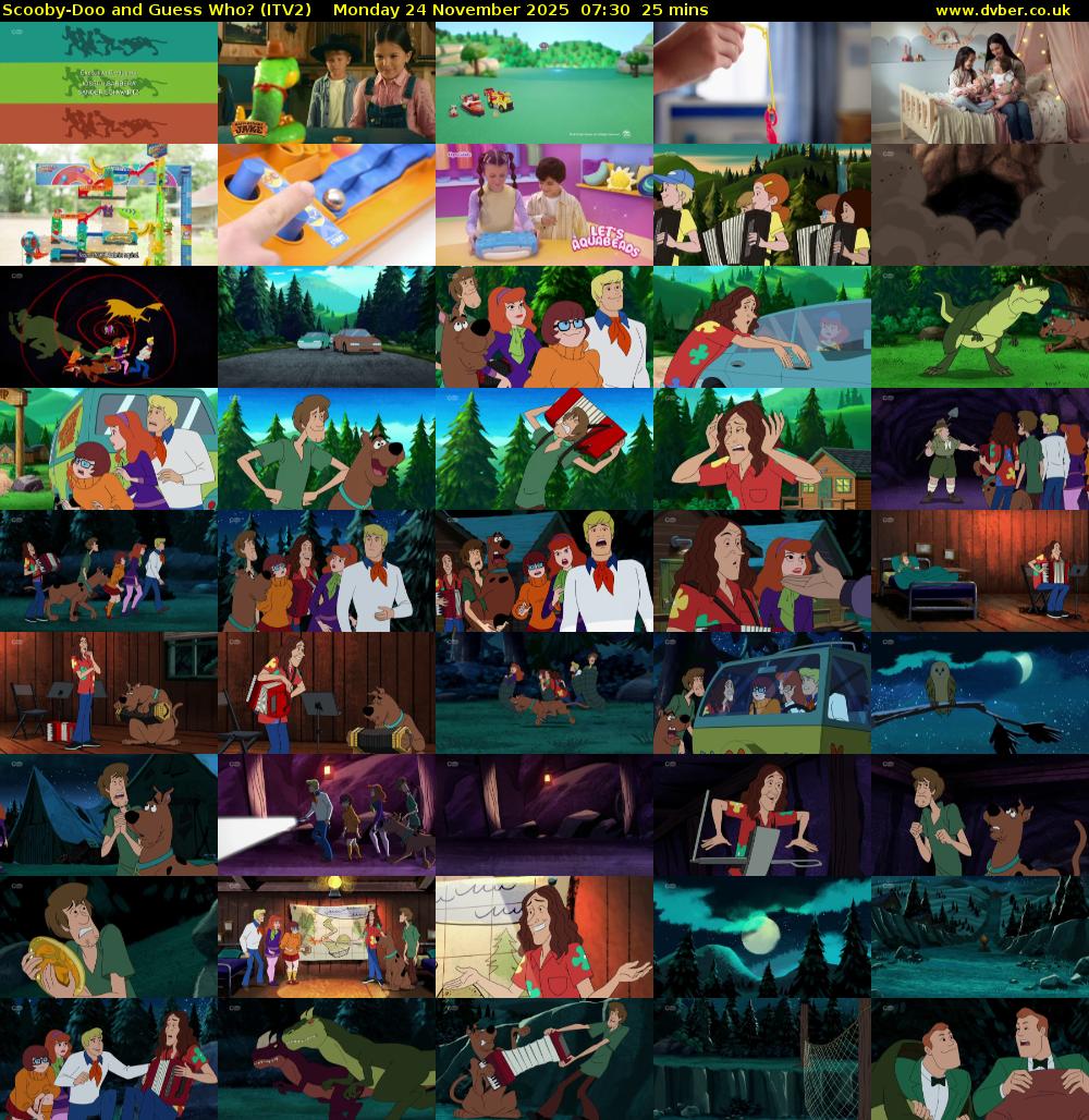 Scooby-Doo and Guess Who? (ITV2) Monday 24 November 2025 07:30 - 07:55
