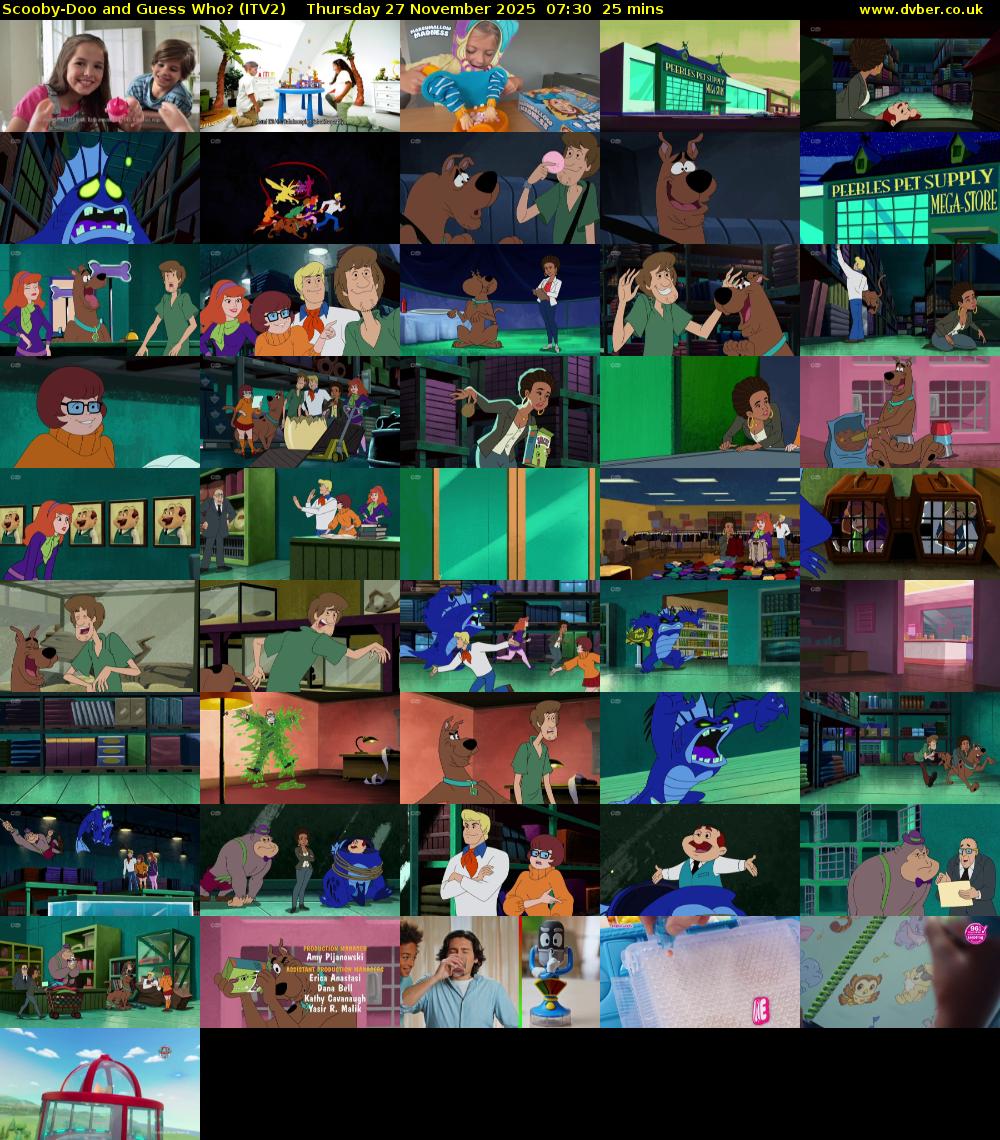 Scooby-Doo and Guess Who? (ITV2) Thursday 27 November 2025 07:30 - 07:55