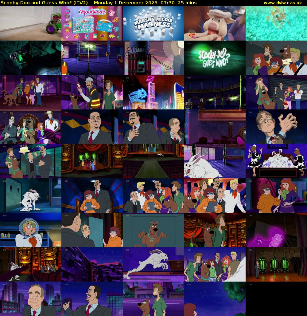 Scooby-Doo and Guess Who? (ITV2) Monday 1 December 2025 07:30 - 07:55