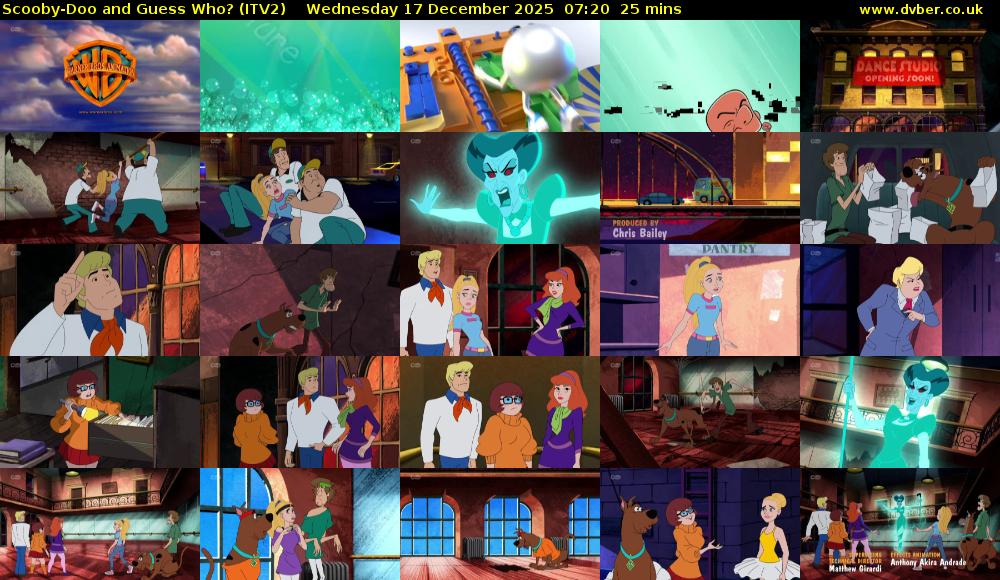 Scooby-Doo and Guess Who? (ITV2) Wednesday 17 December 2025 07:20 - 07:45