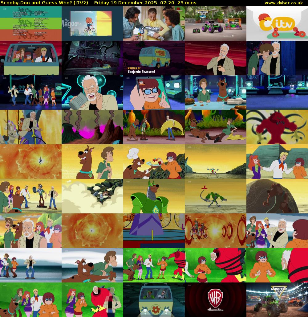 Scooby-Doo and Guess Who? (ITV2) Friday 19 December 2025 07:20 - 07:45