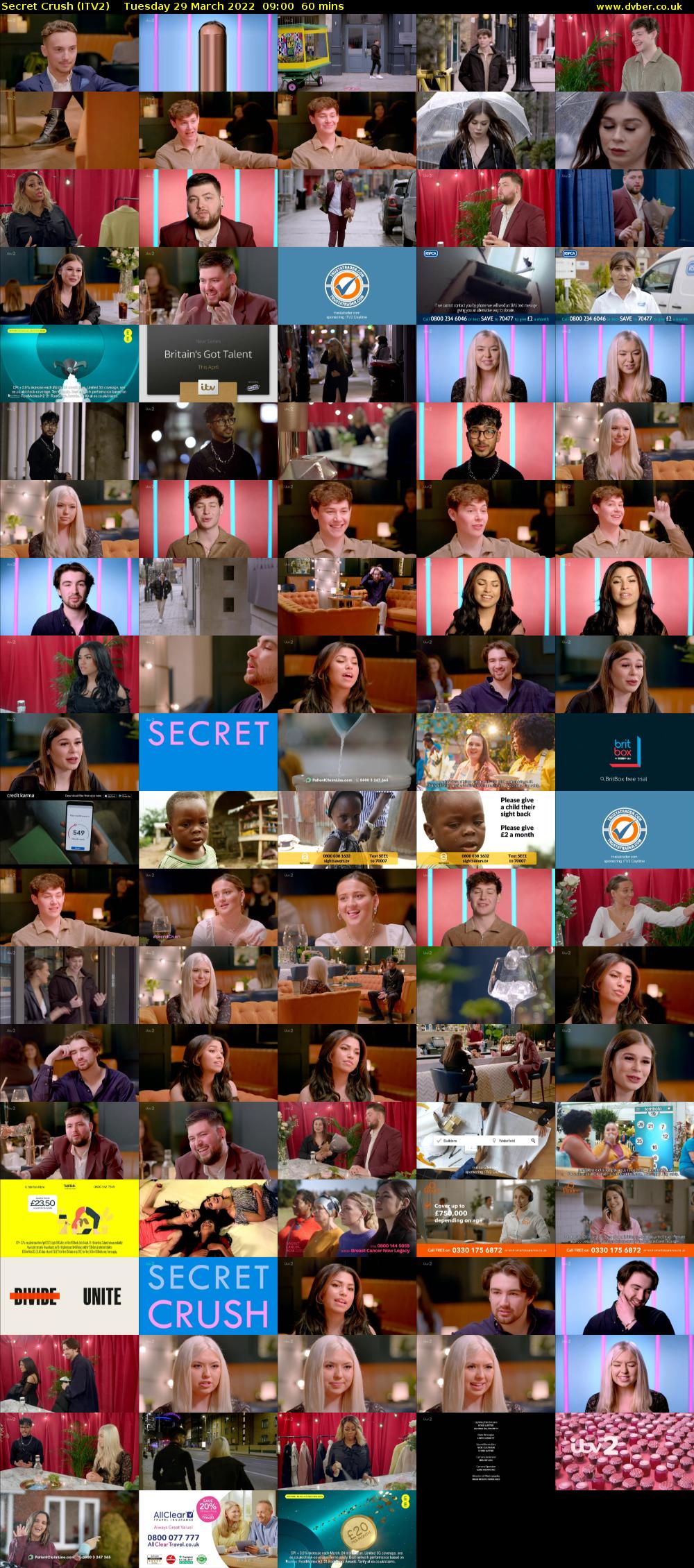 Secret Crush (ITV2) Tuesday 29 March 2022 09:00 - 10:00