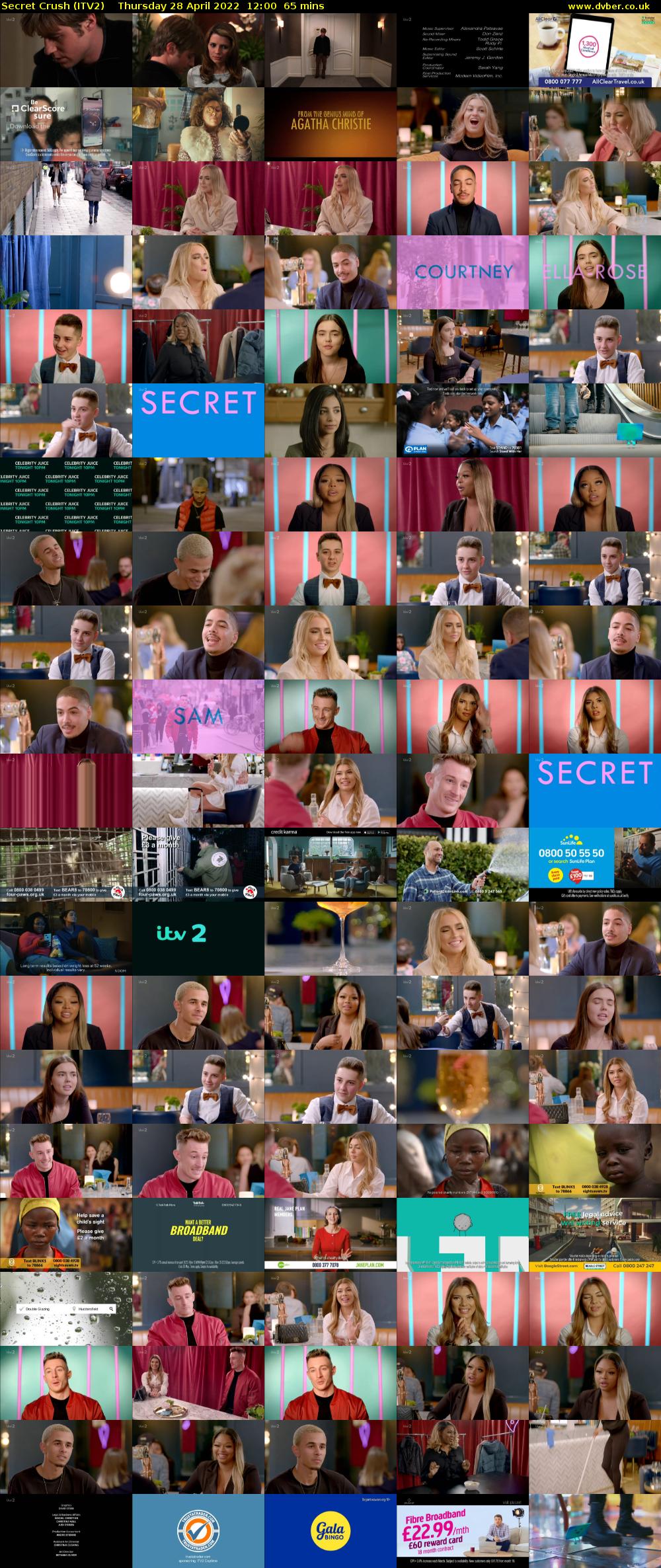 Secret Crush (ITV2) Thursday 28 April 2022 12:00 - 13:05
