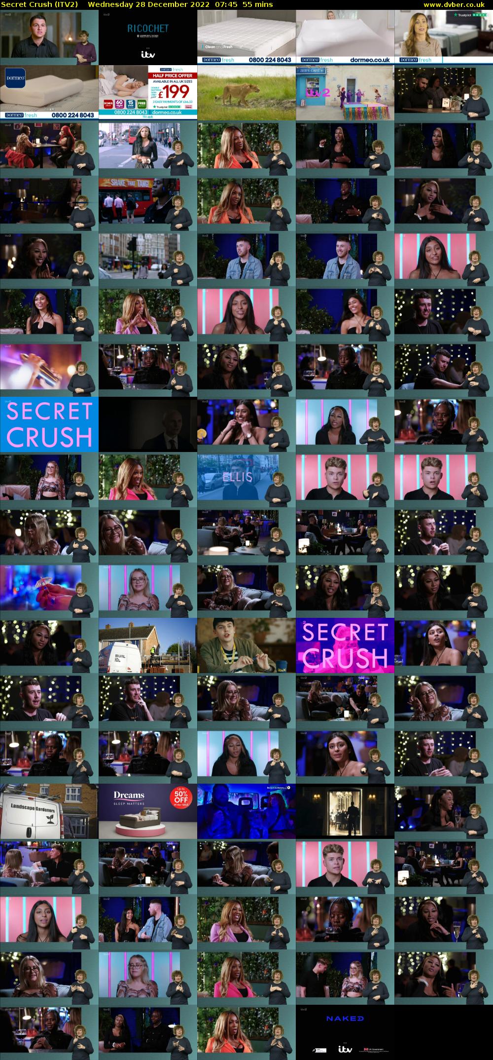 Secret Crush (ITV2) Wednesday 28 December 2022 07:45 - 08:40