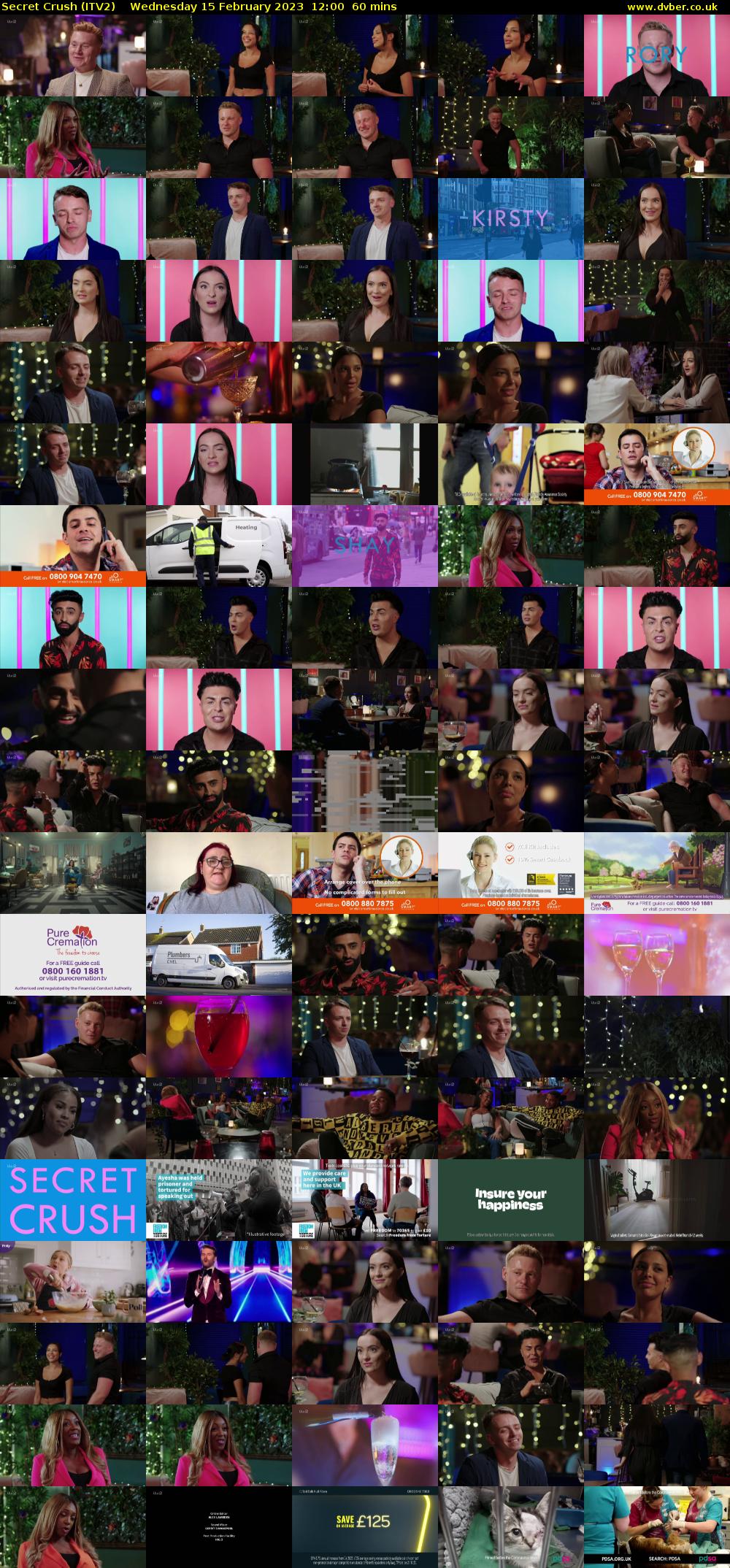 Secret Crush (ITV2) Wednesday 15 February 2023 12:00 - 13:00