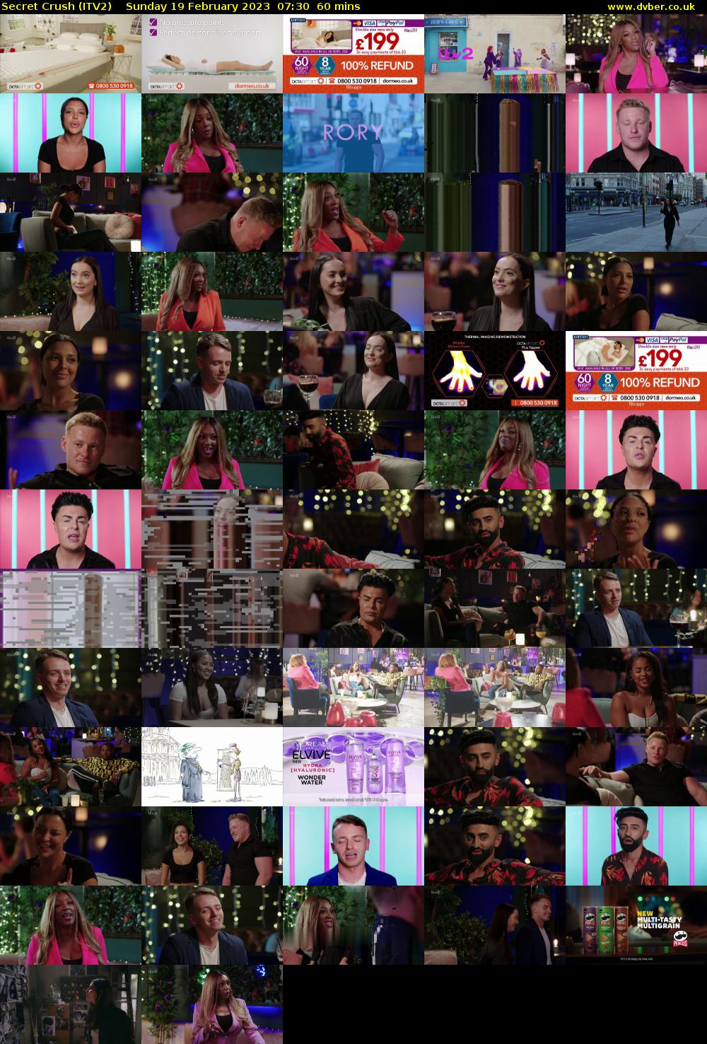 Secret Crush (ITV2) Sunday 19 February 2023 07:30 - 08:30