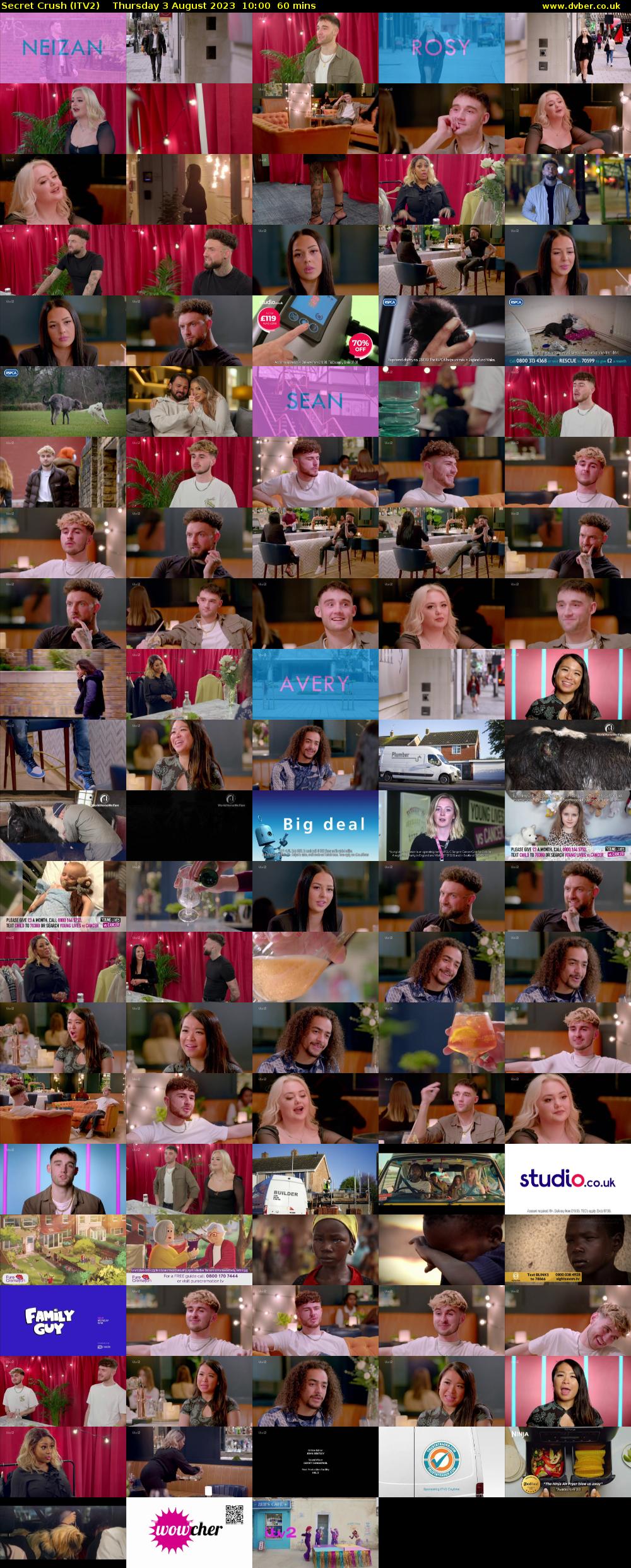Secret Crush (ITV2) Thursday 3 August 2023 10:00 - 11:00