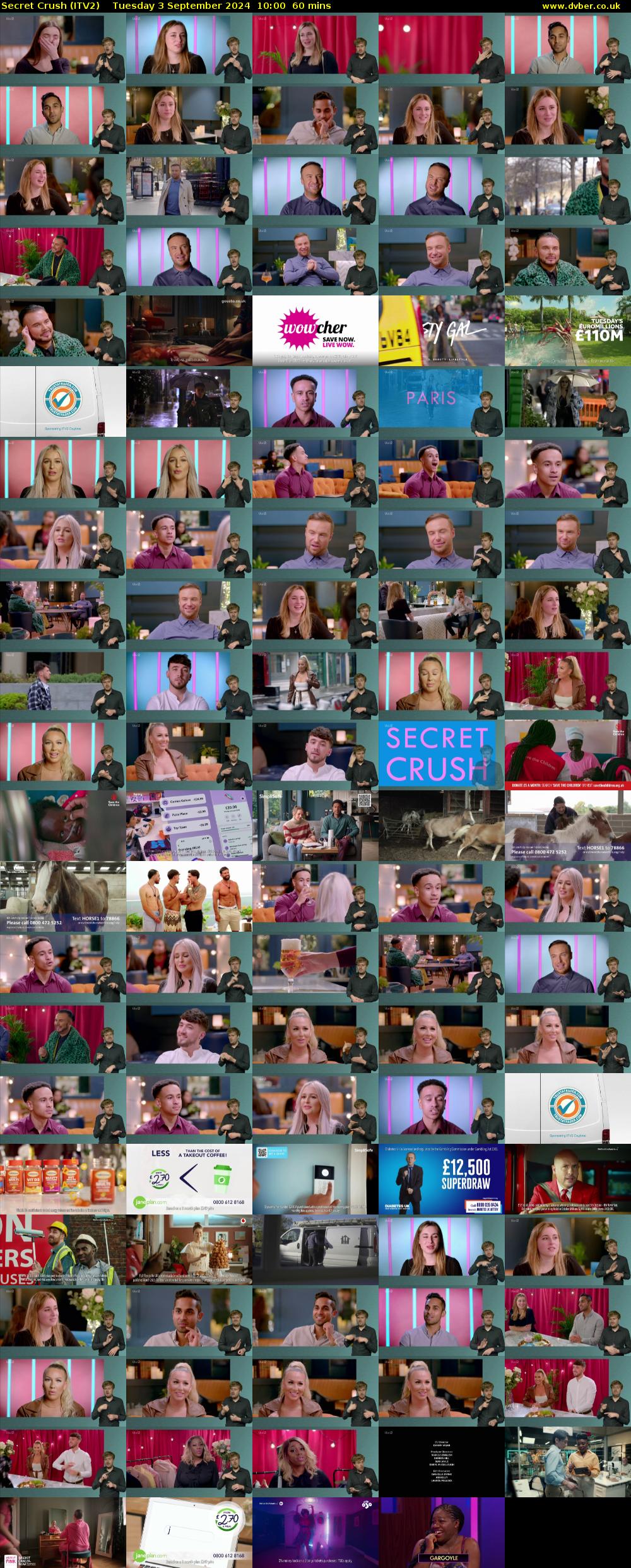 Secret Crush (ITV2) Tuesday 3 September 2024 10:00 - 11:00