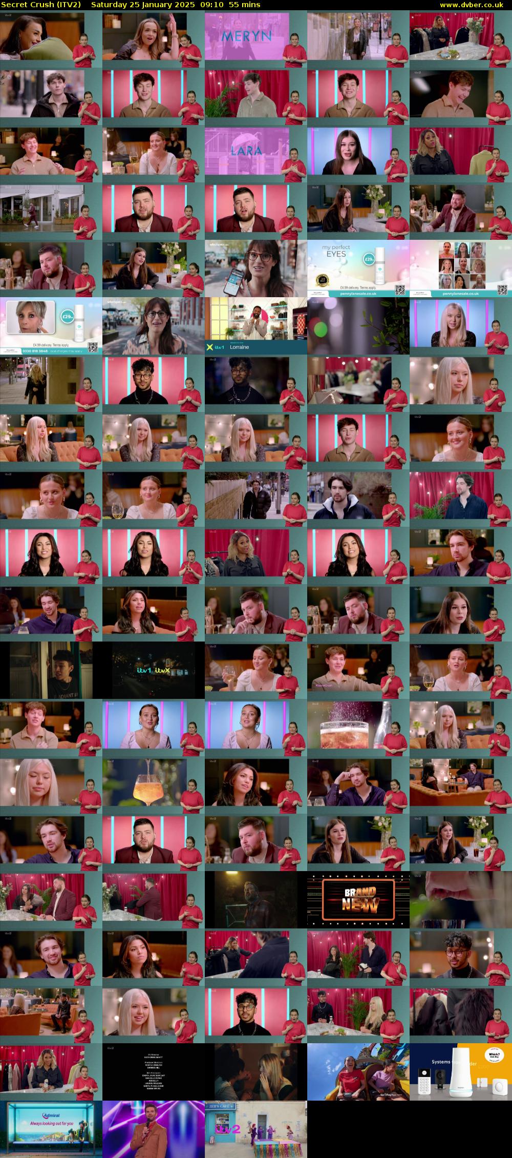 Secret Crush (ITV2) Saturday 25 January 2025 09:10 - 10:05