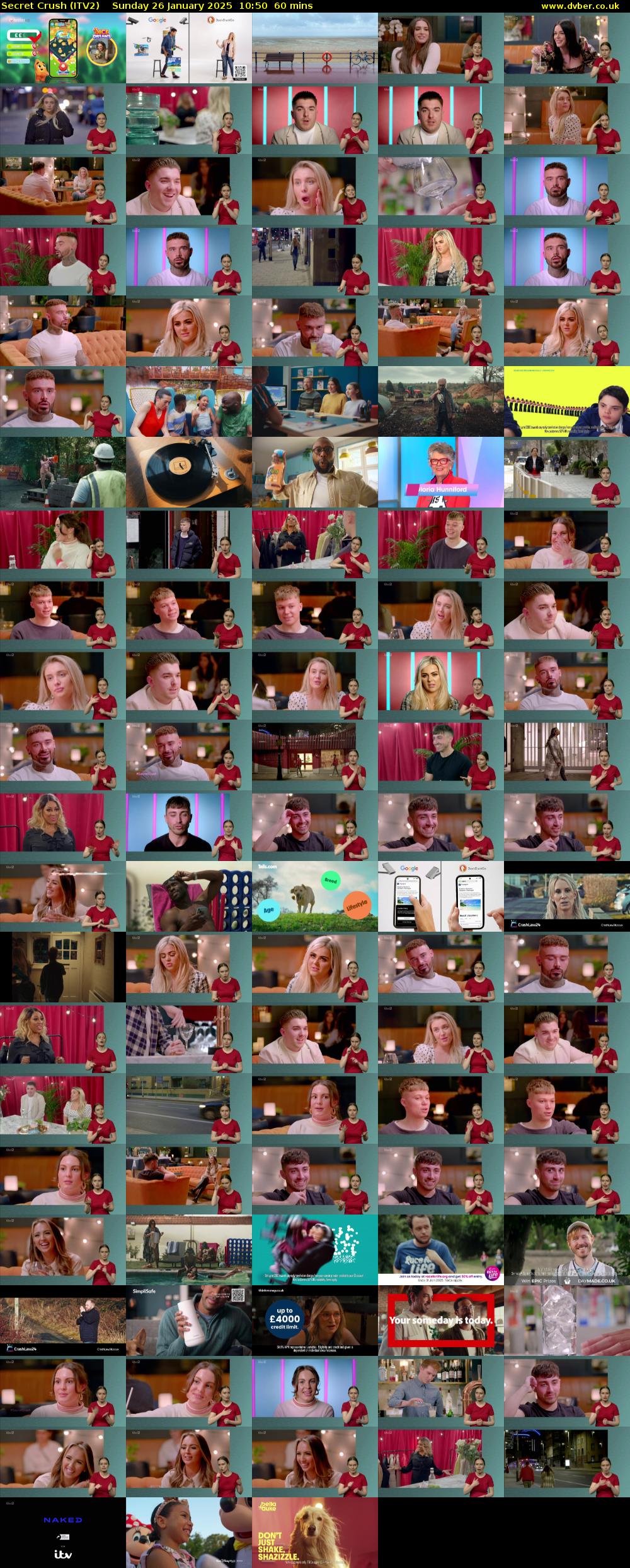 Secret Crush (ITV2) Sunday 26 January 2025 10:50 - 11:50