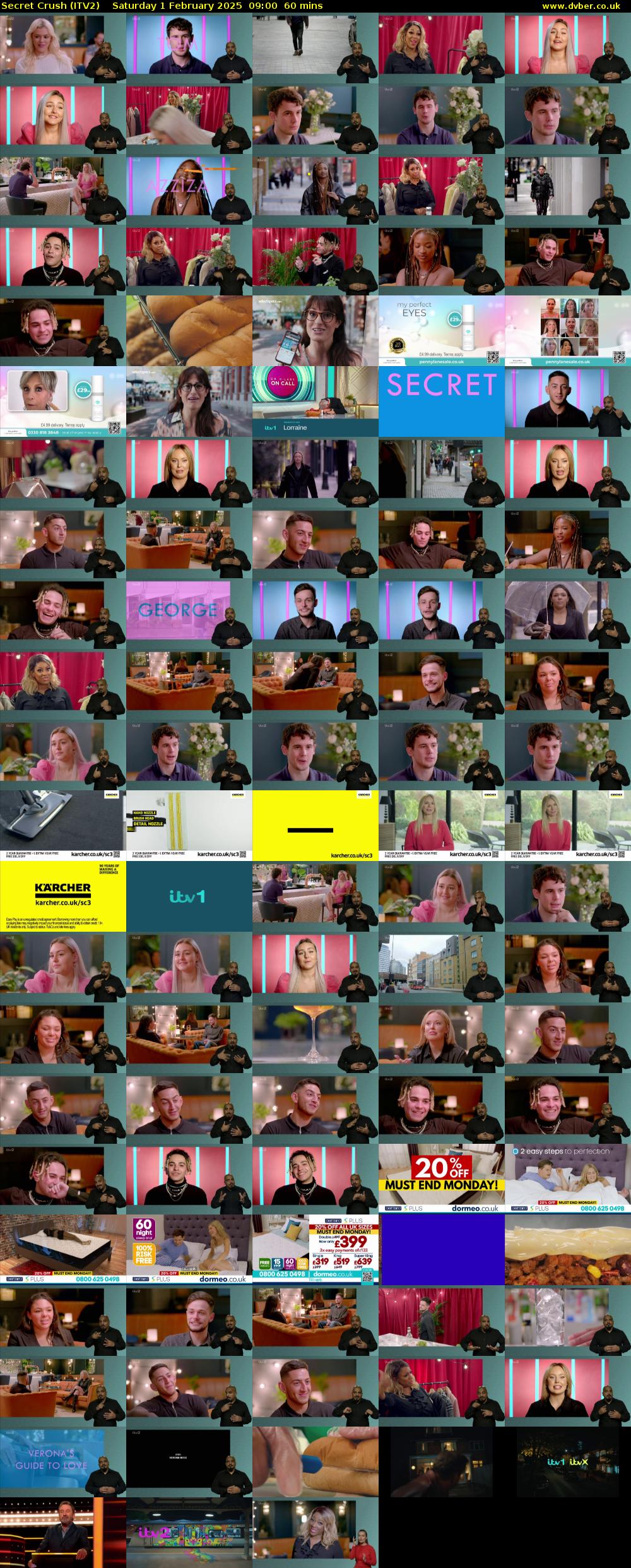 Secret Crush (ITV2) Saturday 1 February 2025 09:00 - 10:00