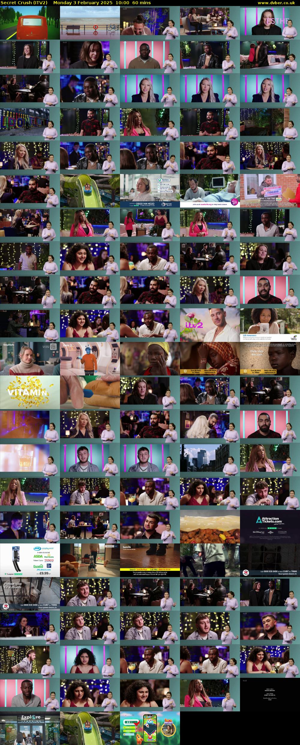 Secret Crush (ITV2) Monday 3 February 2025 10:00 - 11:00