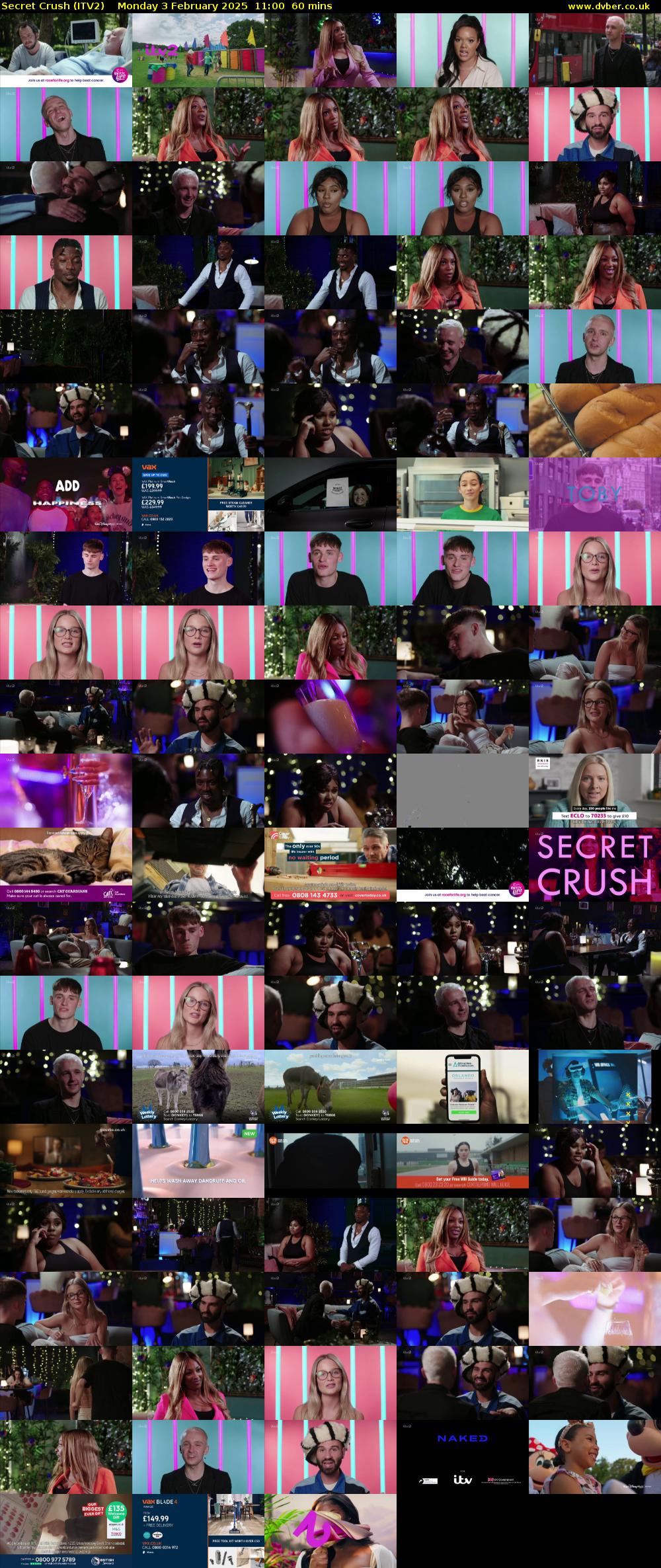 Secret Crush (ITV2) Monday 3 February 2025 11:00 - 12:00