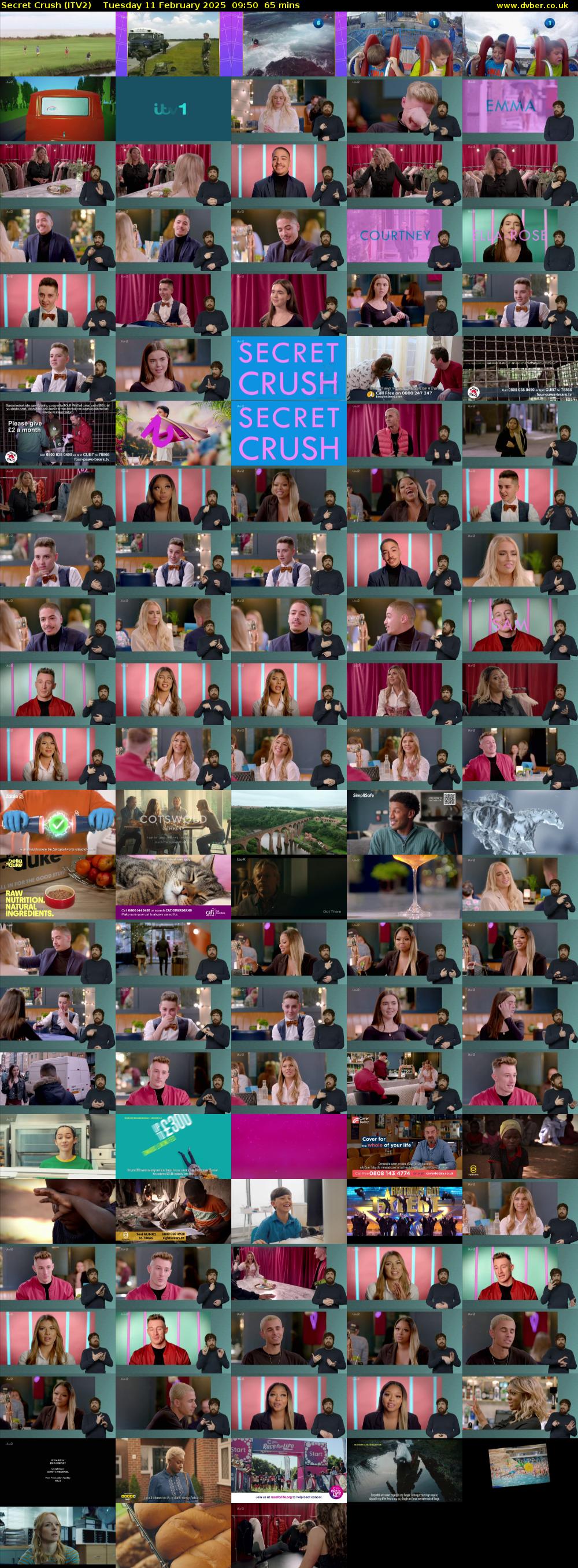 Secret Crush (ITV2) Tuesday 11 February 2025 09:50 - 10:55