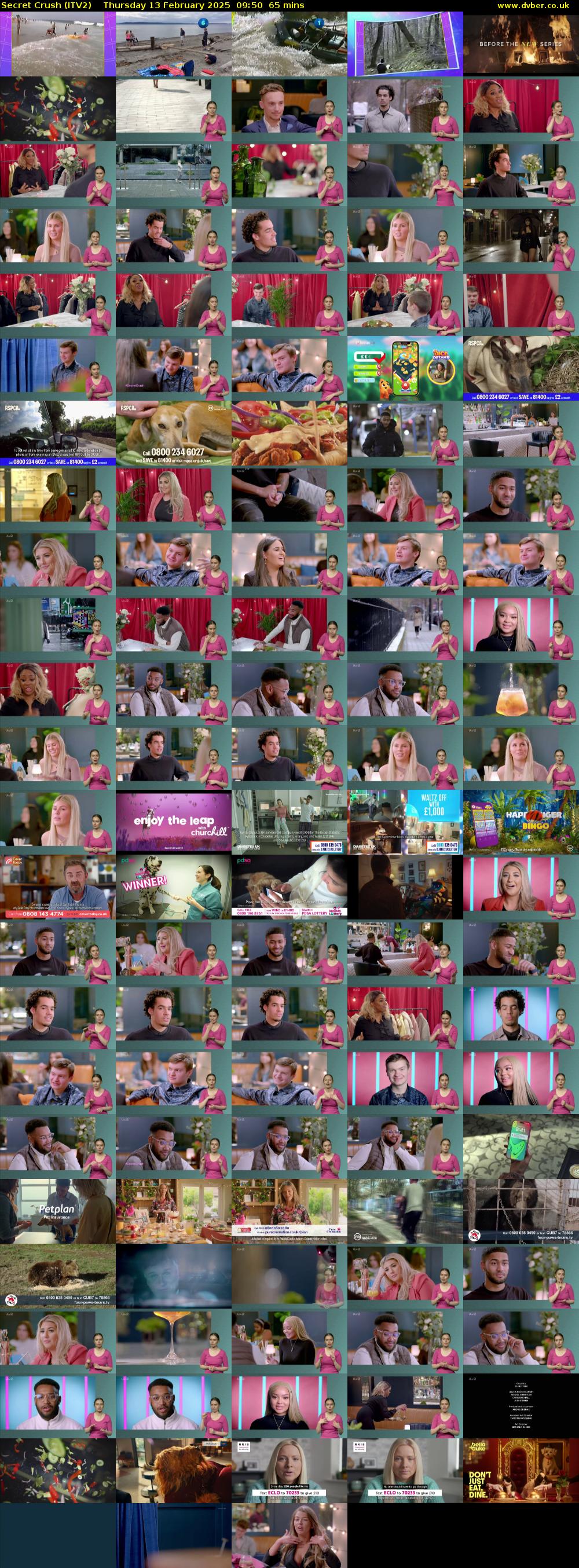Secret Crush (ITV2) Thursday 13 February 2025 09:50 - 10:55