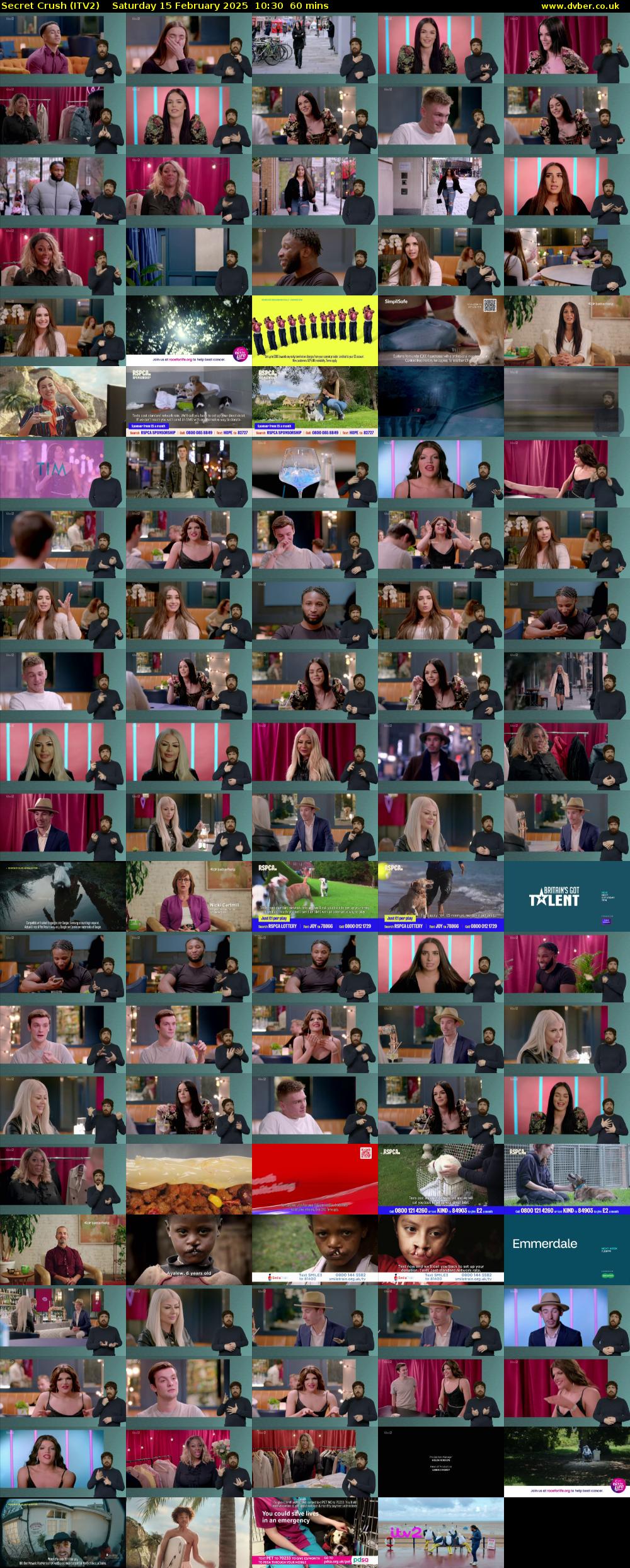 Secret Crush (ITV2) Saturday 15 February 2025 10:30 - 11:30