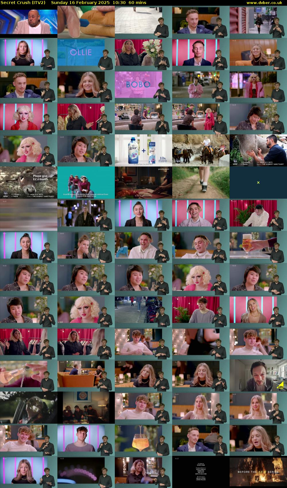 Secret Crush (ITV2) Sunday 16 February 2025 10:30 - 11:30