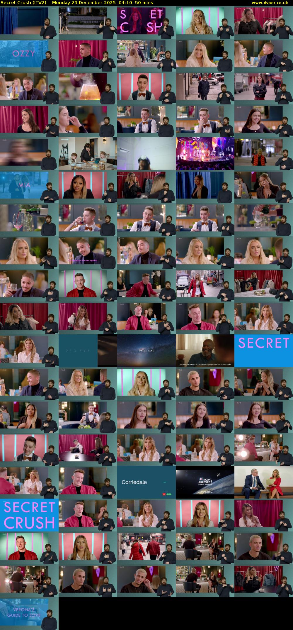 Secret Crush (ITV2) Monday 29 December 2025 04:10 - 05:00