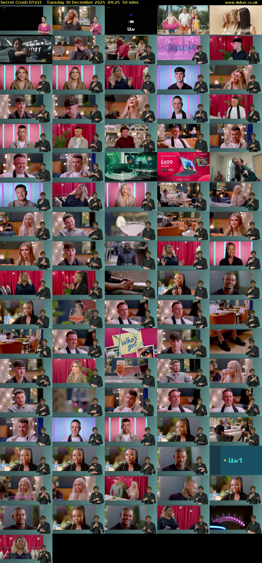 Secret Crush (ITV2) Tuesday 30 December 2025 04:25 - 05:15