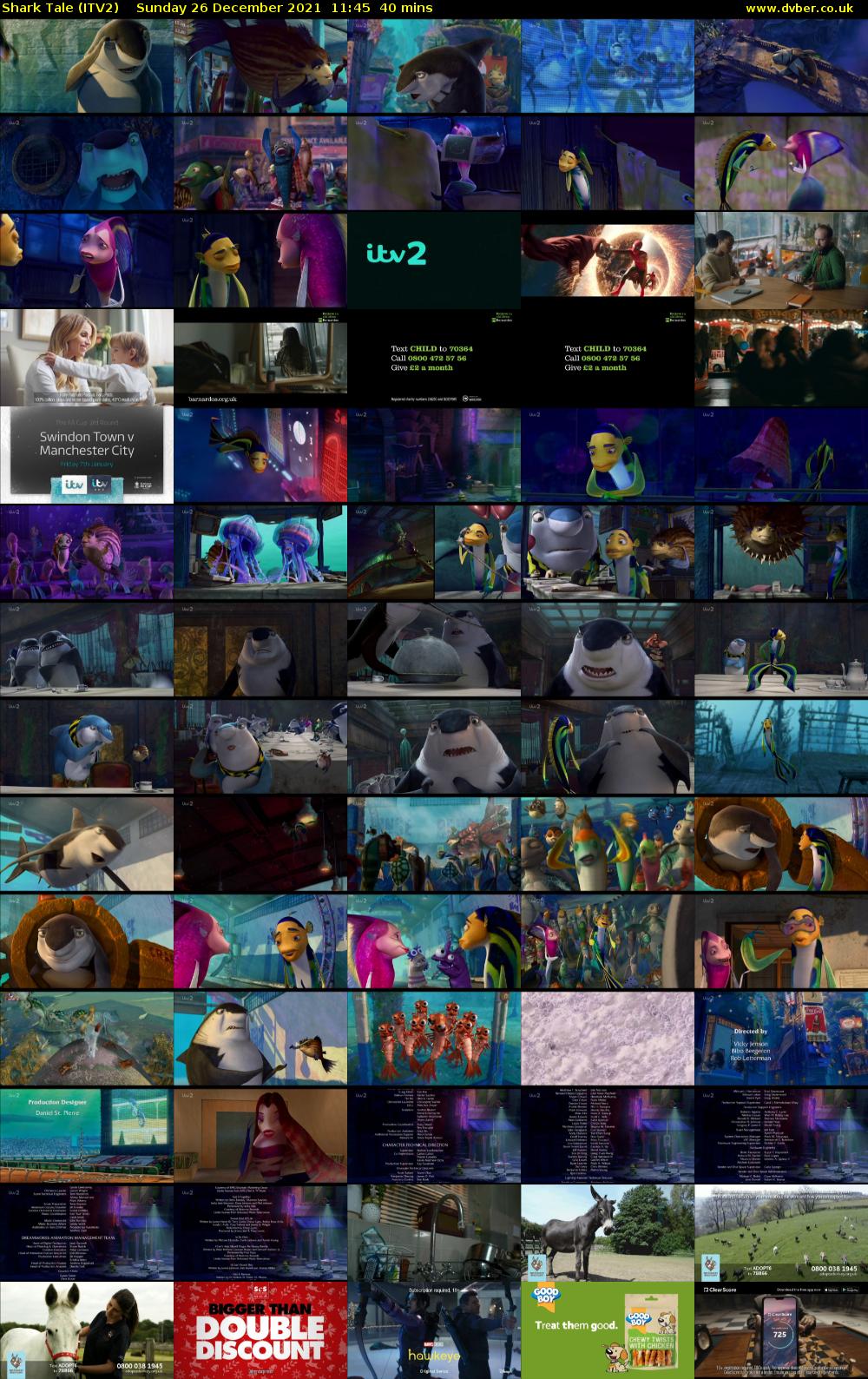 Shark Tale (ITV2) Sunday 26 December 2021 11:45 - 12:25