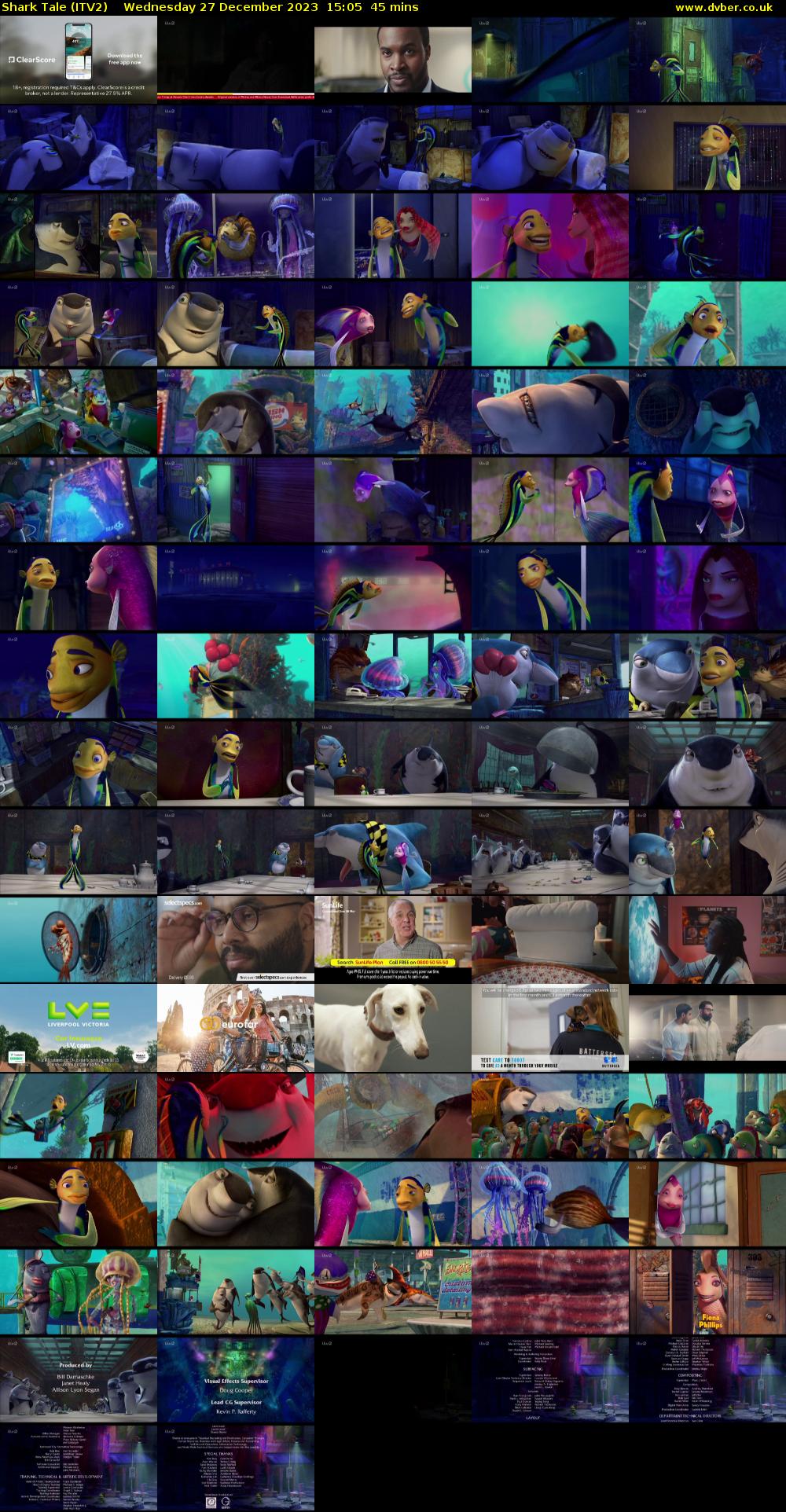 Shark Tale (ITV2) Wednesday 27 December 2023 15:05 - 15:50
