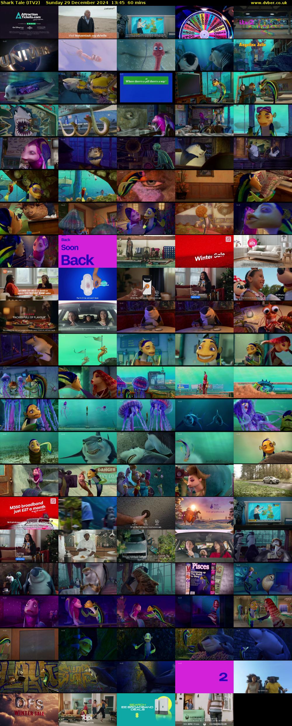 Shark Tale (ITV2) Sunday 29 December 2024 13:45 - 14:45