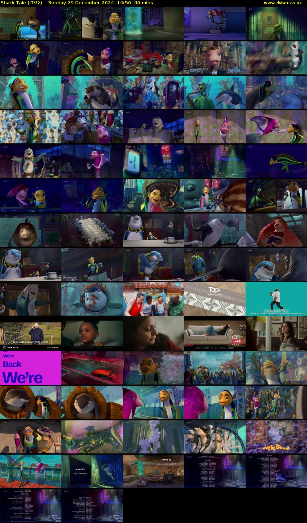 Shark Tale (ITV2) Sunday 29 December 2024 14:50 - 15:30