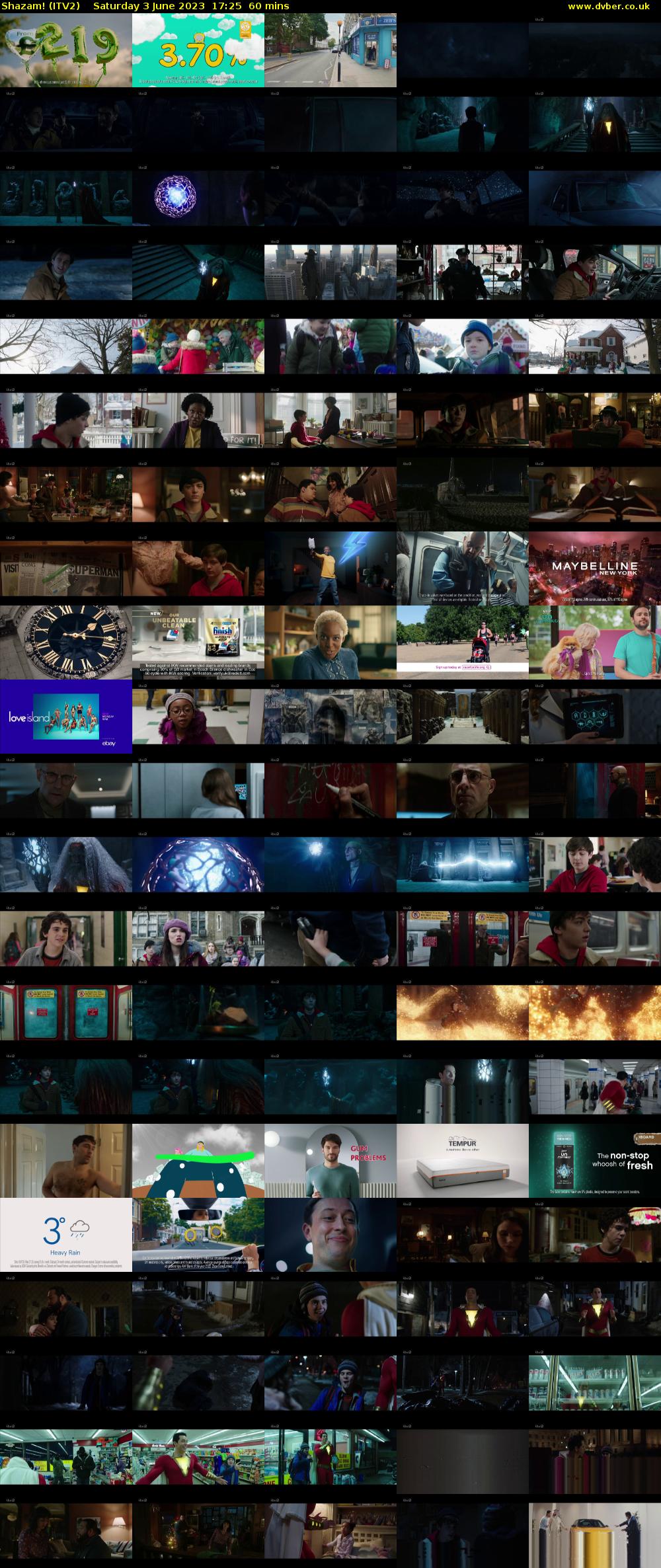 Shazam! (ITV2) Saturday 3 June 2023 17:25 - 18:25