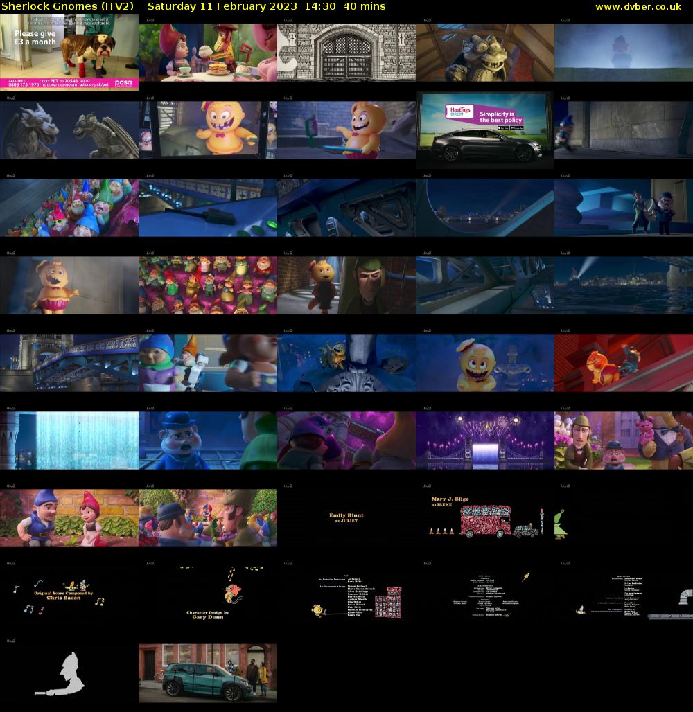 Sherlock Gnomes (ITV2) Saturday 11 February 2023 14:30 - 15:10