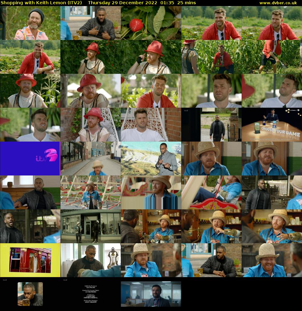 Shopping with Keith Lemon (ITV2) Thursday 29 December 2022 01:35 - 02:00