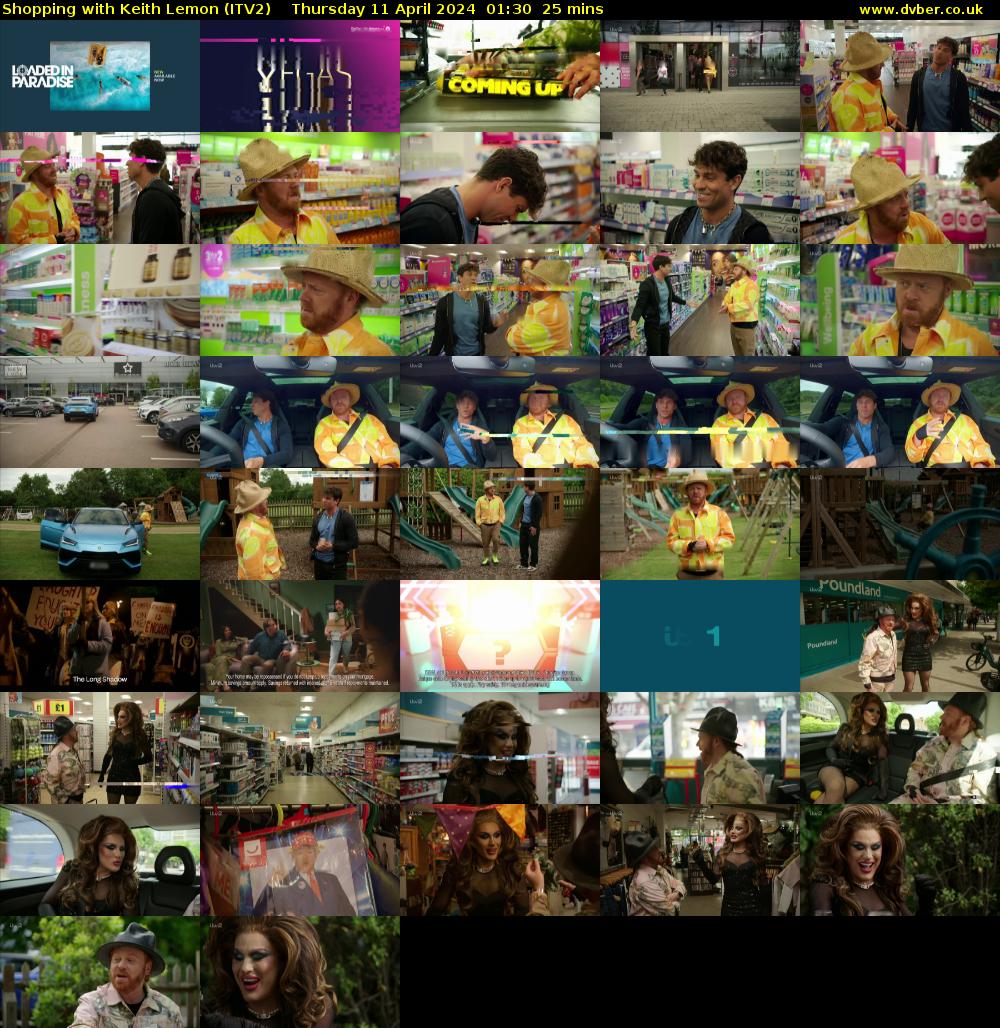 Shopping with Keith Lemon (ITV2) Thursday 11 April 2024 01:30 - 01:55