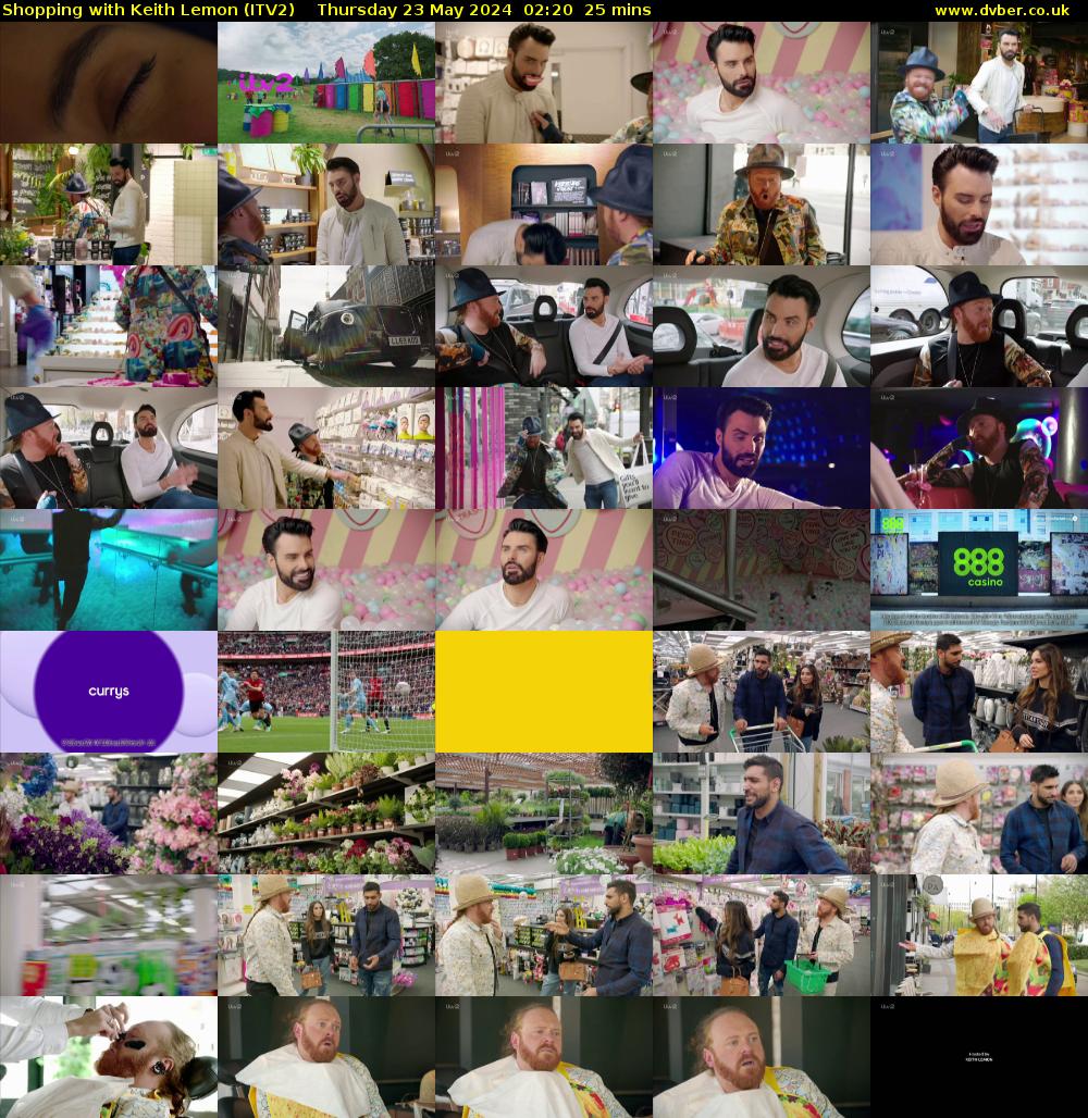 Shopping with Keith Lemon (ITV2) Thursday 23 May 2024 02:20 - 02:45