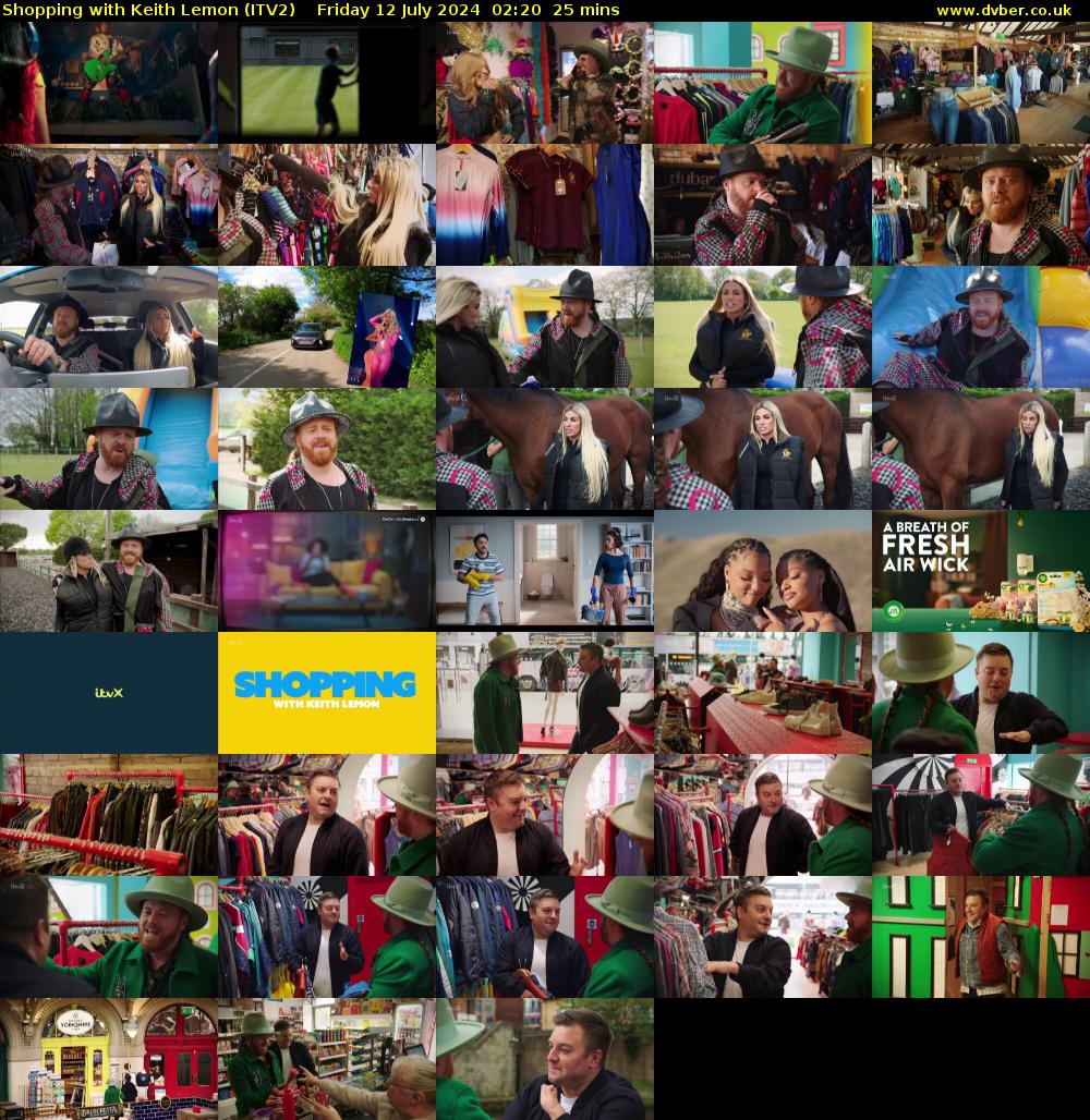 Shopping with Keith Lemon (ITV2) Friday 12 July 2024 02:20 - 02:45