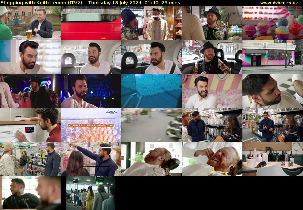 Shopping with Keith Lemon (ITV2) Thursday 18 July 2024 01:40 - 02:05