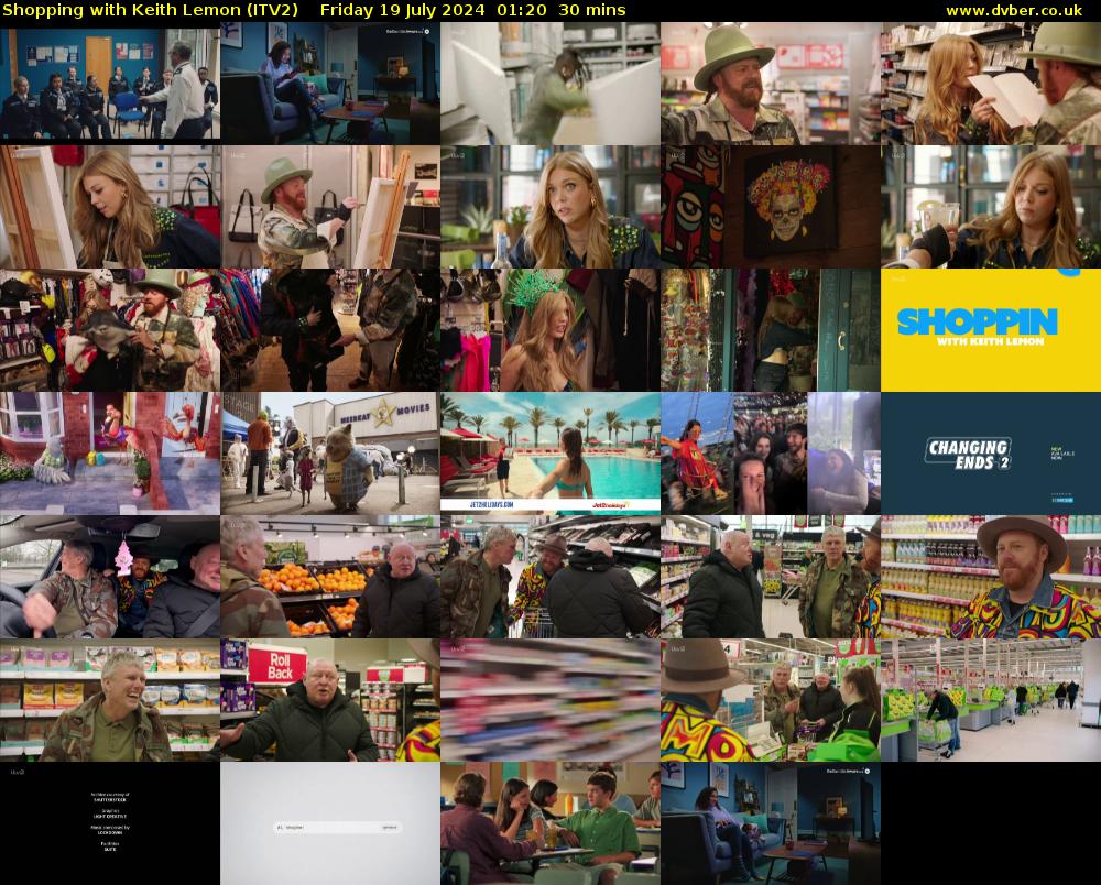 Shopping with Keith Lemon (ITV2) Friday 19 July 2024 01:20 - 01:50