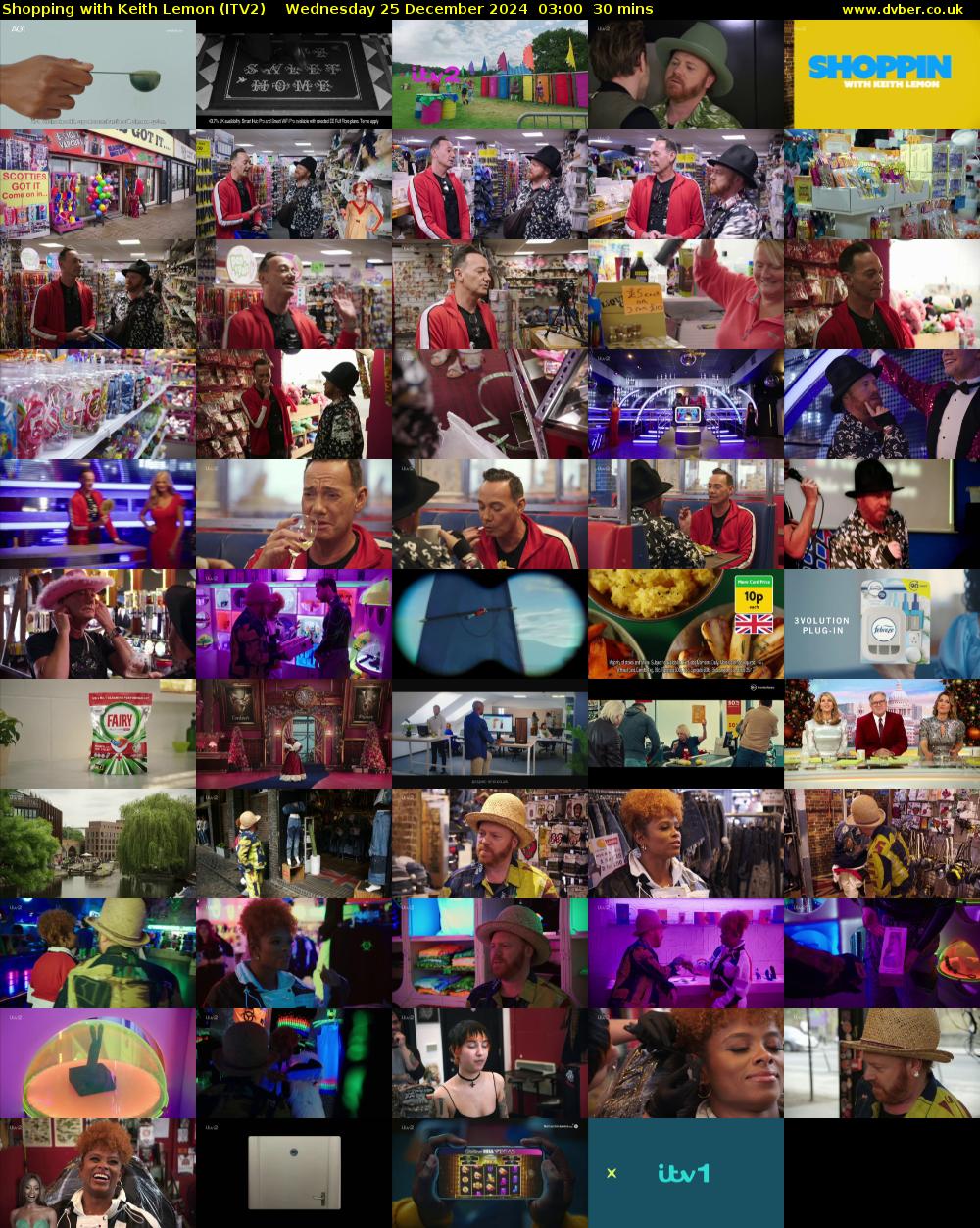 Shopping with Keith Lemon (ITV2) Wednesday 25 December 2024 03:00 - 03:30