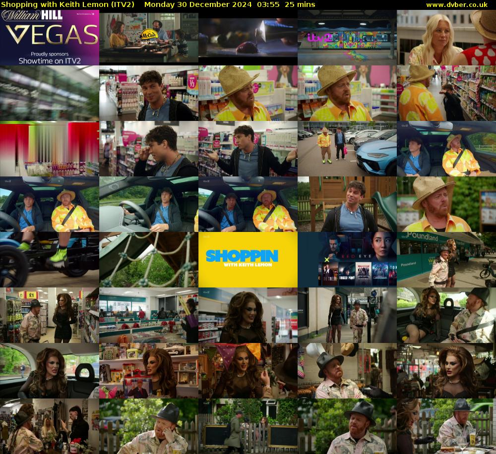 Shopping with Keith Lemon (ITV2) Monday 30 December 2024 03:55 - 04:20