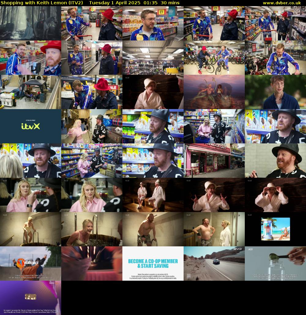 Shopping with Keith Lemon (ITV2) Tuesday 1 April 2025 01:35 - 02:05