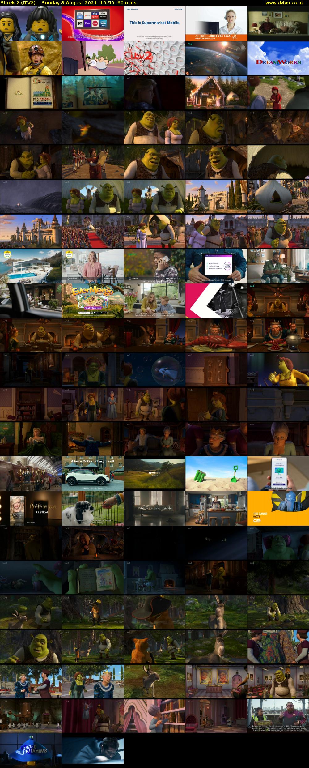 Shrek 2 (ITV2) Sunday 8 August 2021 16:50 - 17:50