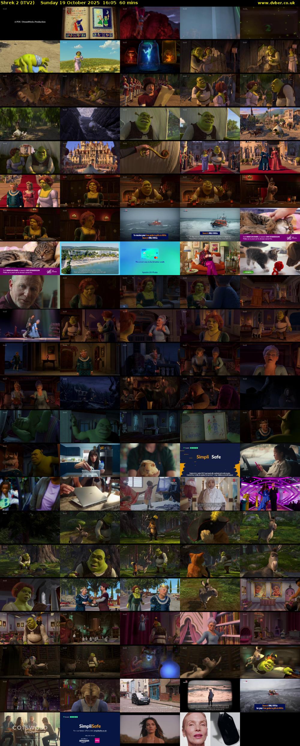 Shrek 2 (ITV2) Sunday 19 October 2025 16:05 - 17:05
