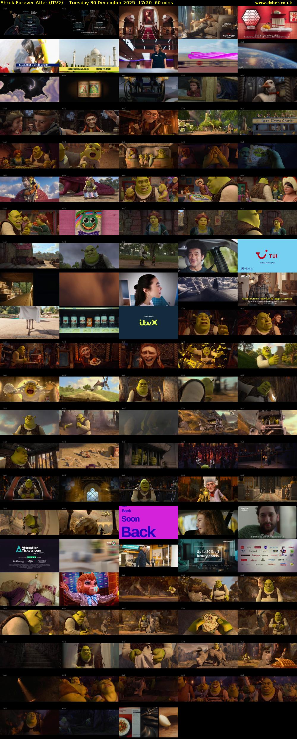 Shrek Forever After (ITV2) Tuesday 30 December 2025 17:20 - 18:20