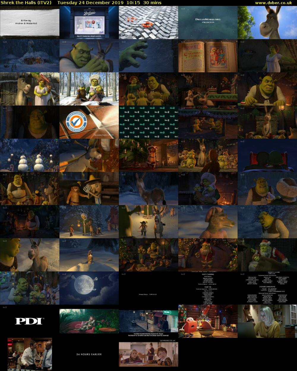 Shrek the Halls (ITV2) Tuesday 24 December 2019 10:15 - 10:45