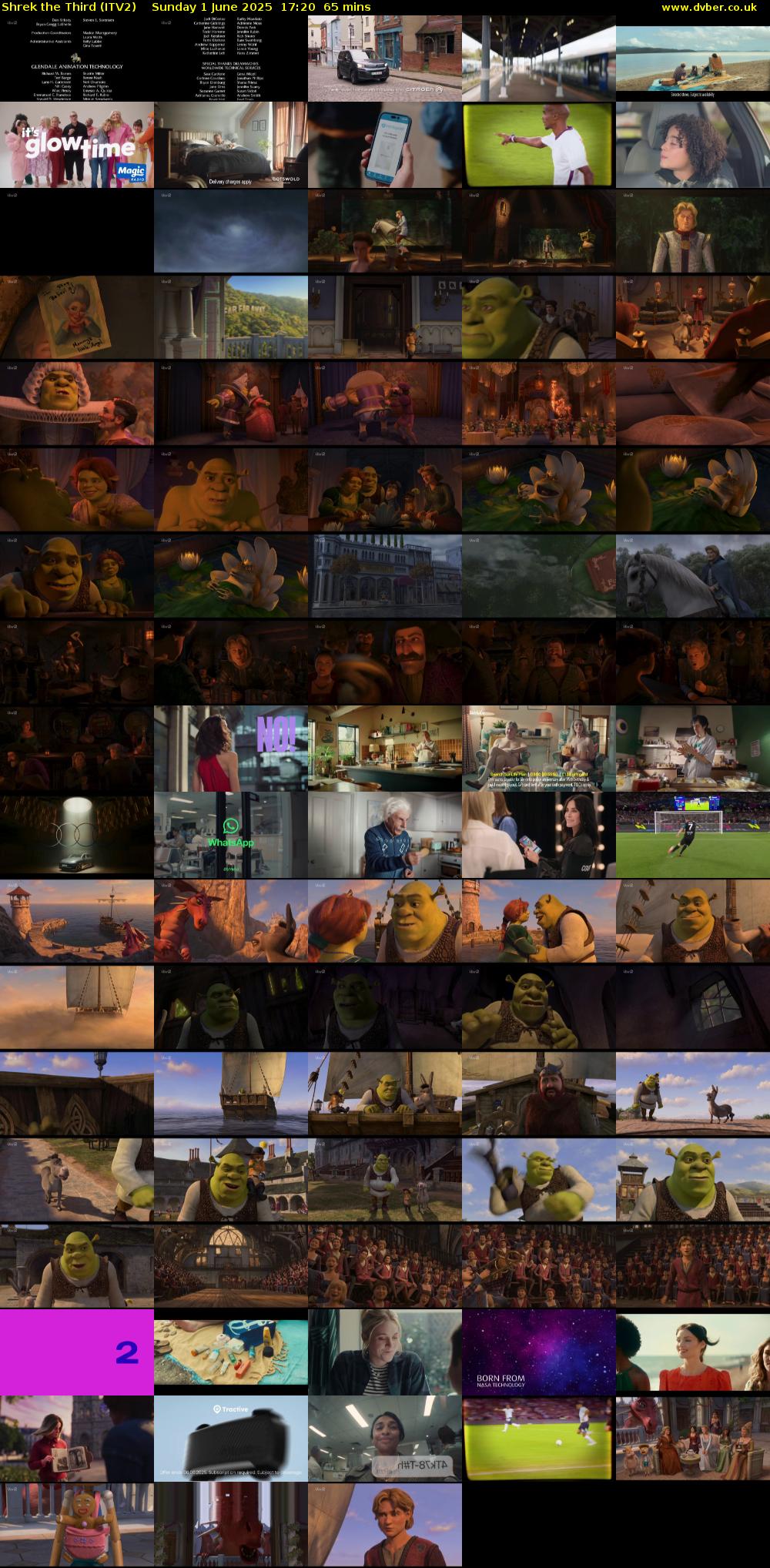 Shrek the Third (ITV2) Sunday 1 June 2025 17:20 - 18:25