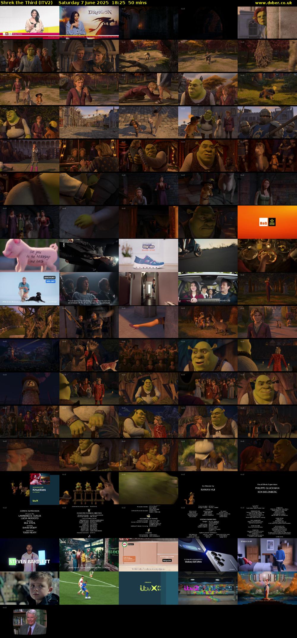 Shrek the Third (ITV2) Saturday 7 June 2025 18:25 - 19:15