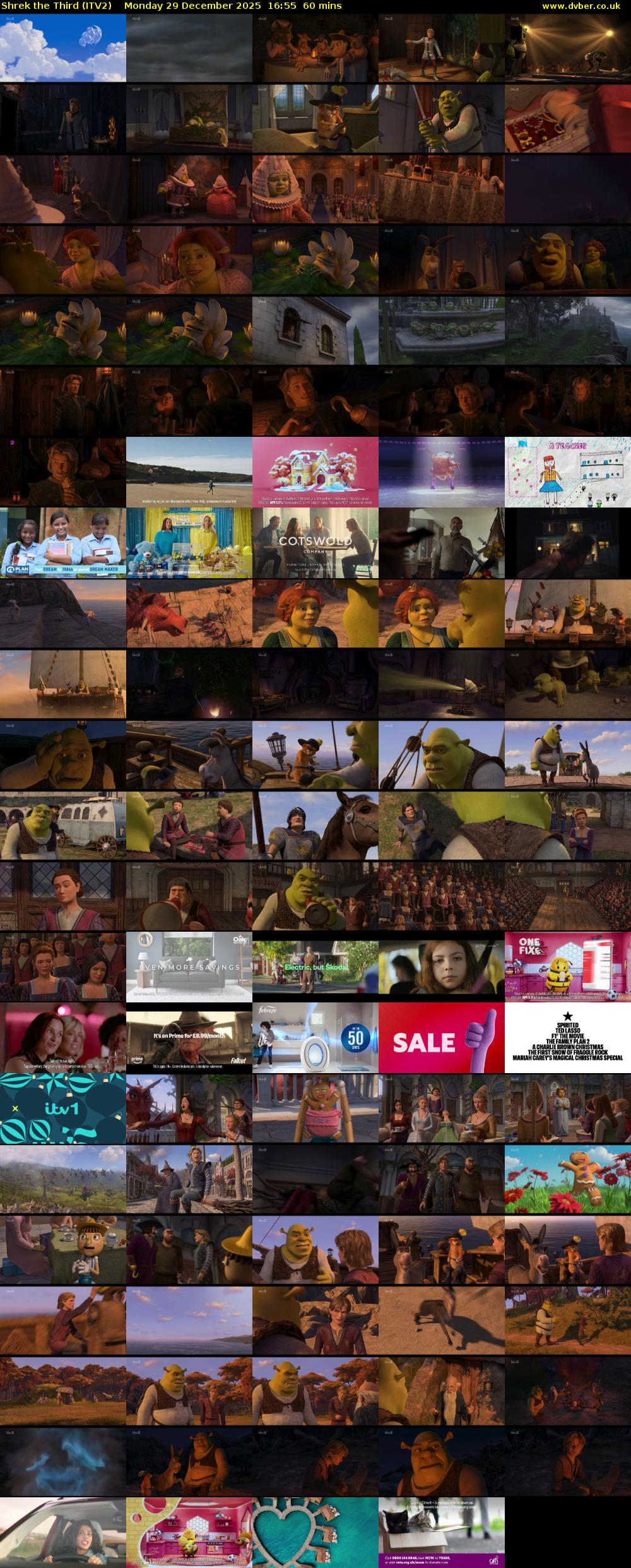Shrek the Third (ITV2) Monday 29 December 2025 16:55 - 17:55