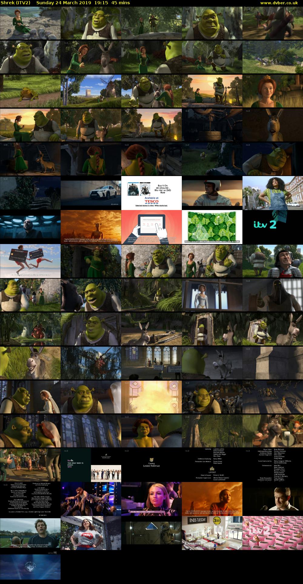 Shrek (ITV2) Sunday 24 March 2019 19:15 - 20:00