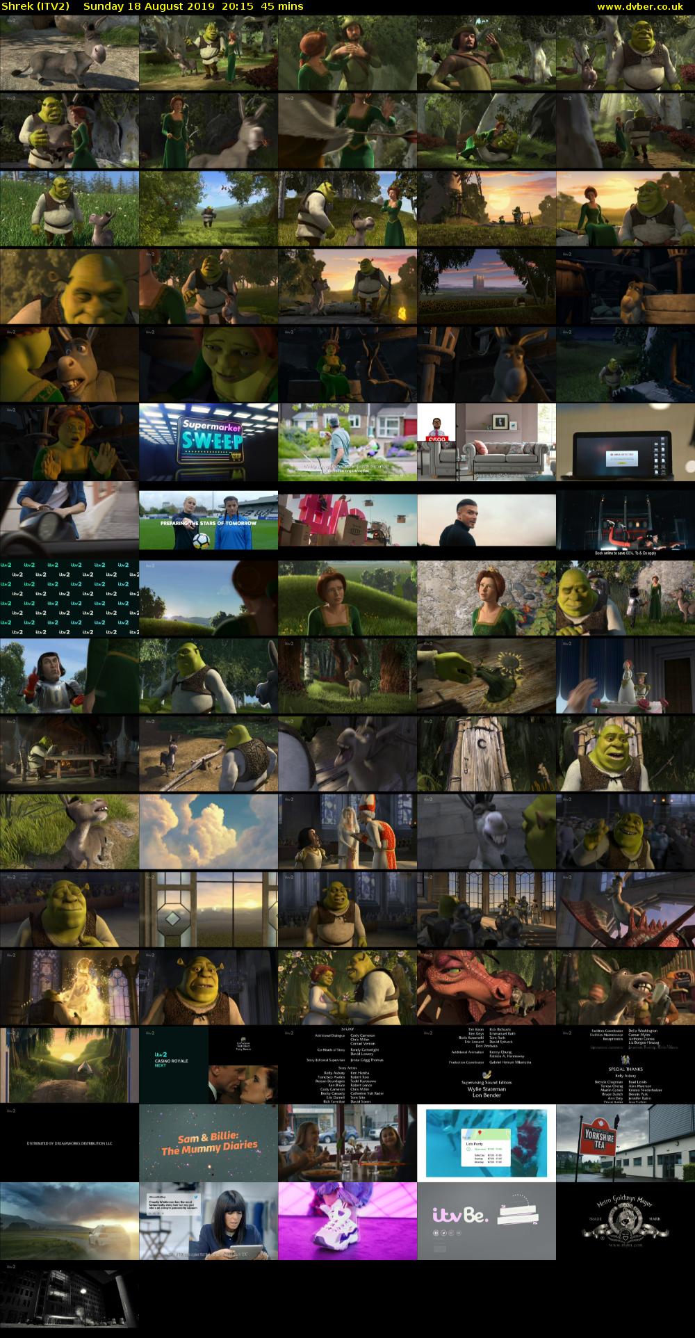 Shrek (ITV2) Sunday 18 August 2019 20:15 - 21:00