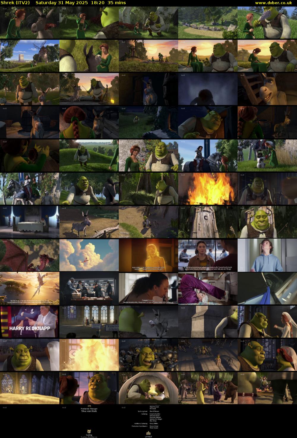 Shrek (ITV2) Saturday 31 May 2025 18:20 - 18:55