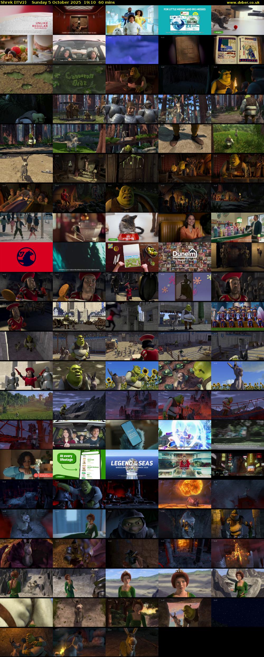 Shrek (ITV2) Sunday 5 October 2025 19:10 - 20:10
