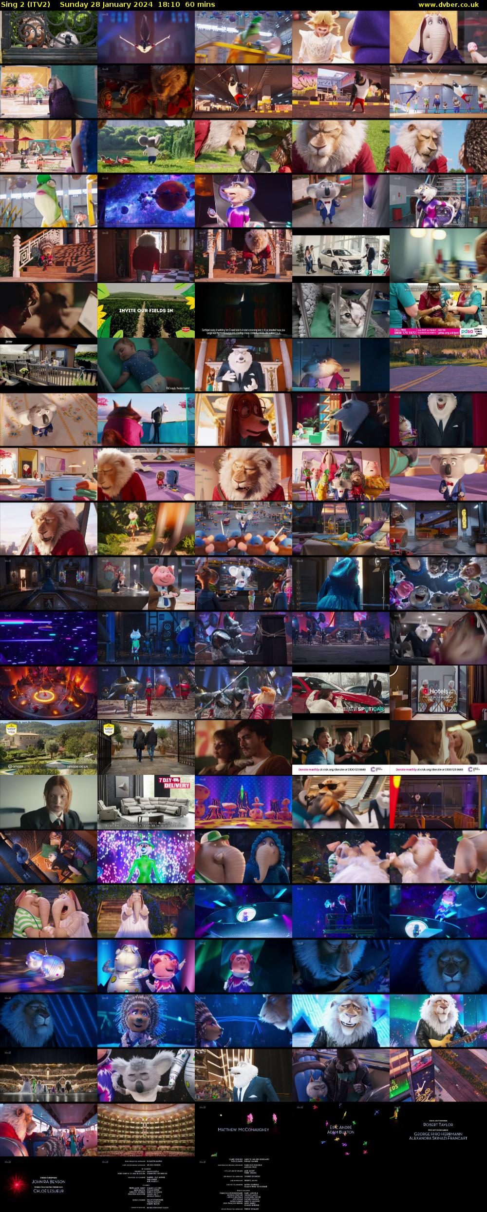 Sing 2 (ITV2) Sunday 28 January 2024 18:10 - 19:10